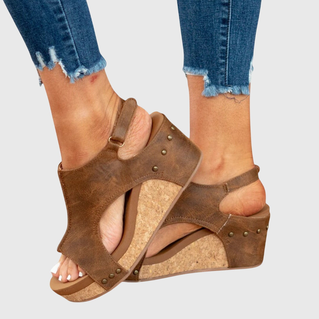 Calista | Women's orthopedic platform sandals with open toe