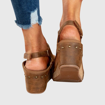 Calista | Women's orthopedic platform sandals with open toe