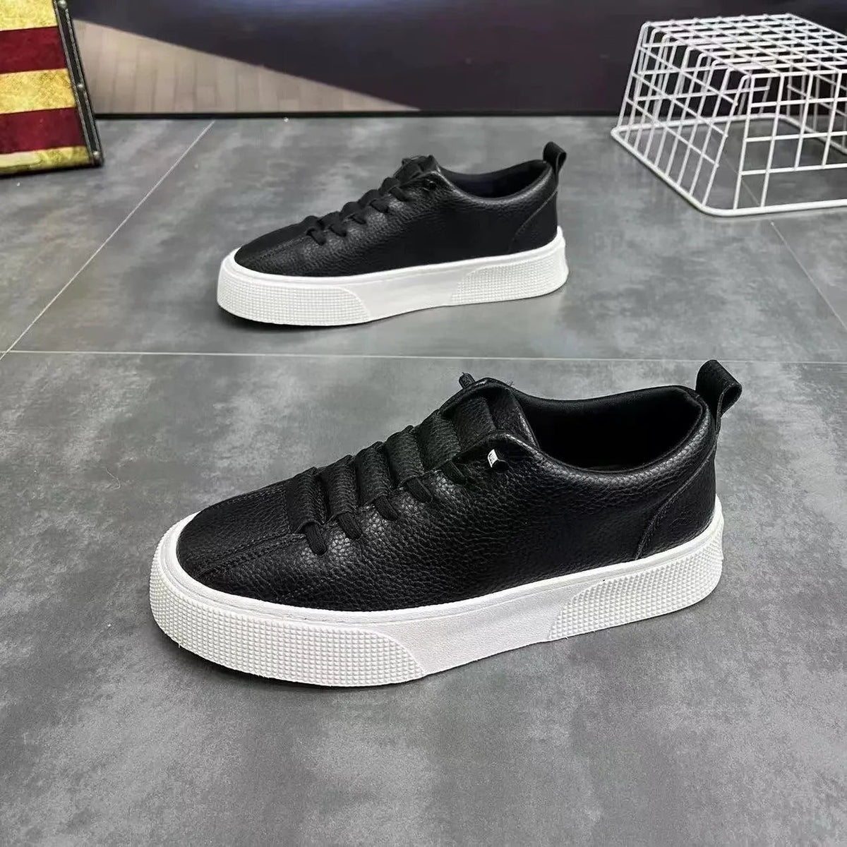 Alexander | Men's Faux Leather Low Sneakers