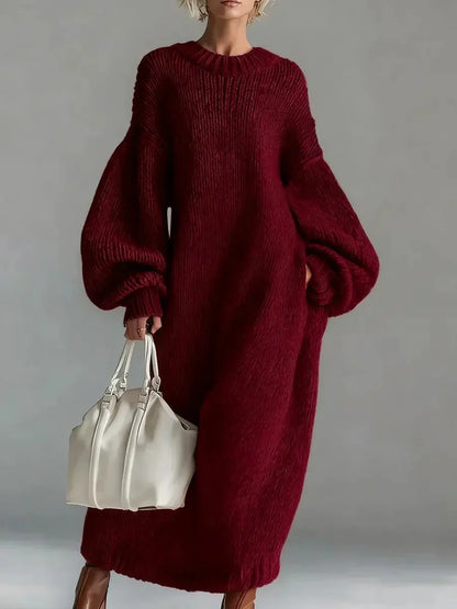 Elizabeth | Women's Oversized Knit Sweater Maxi Dress