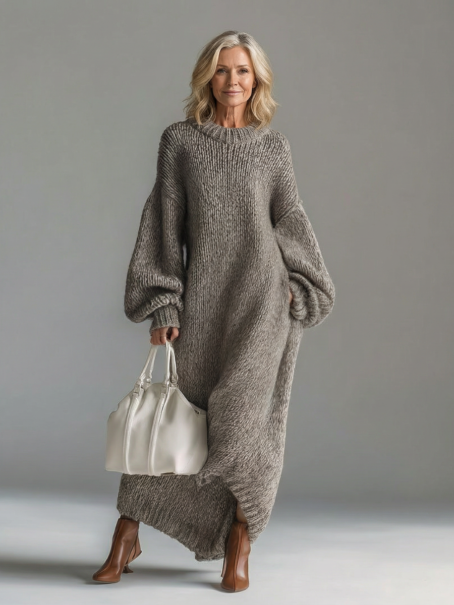 Elizabeth | Women's Oversized Knit Sweater Maxi Dress