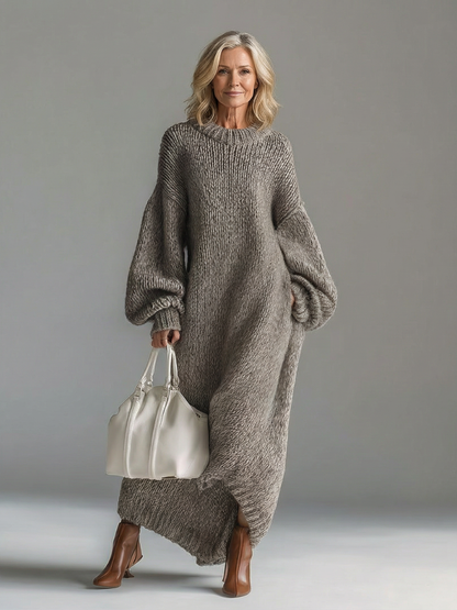 Elizabeth | Women's Oversized Knit Sweater Maxi Dress