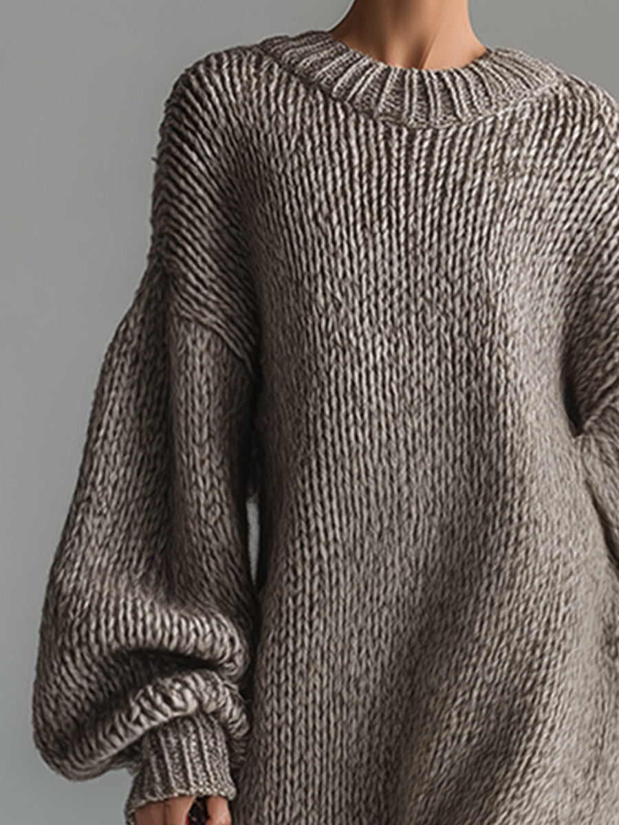 Elizabeth | Women's Oversized Knit Sweater Maxi Dress