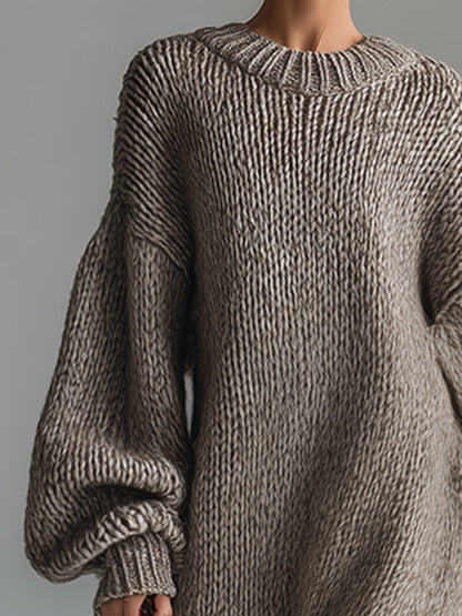 Elizabeth | Women's Oversized Knit Sweater Maxi Dress