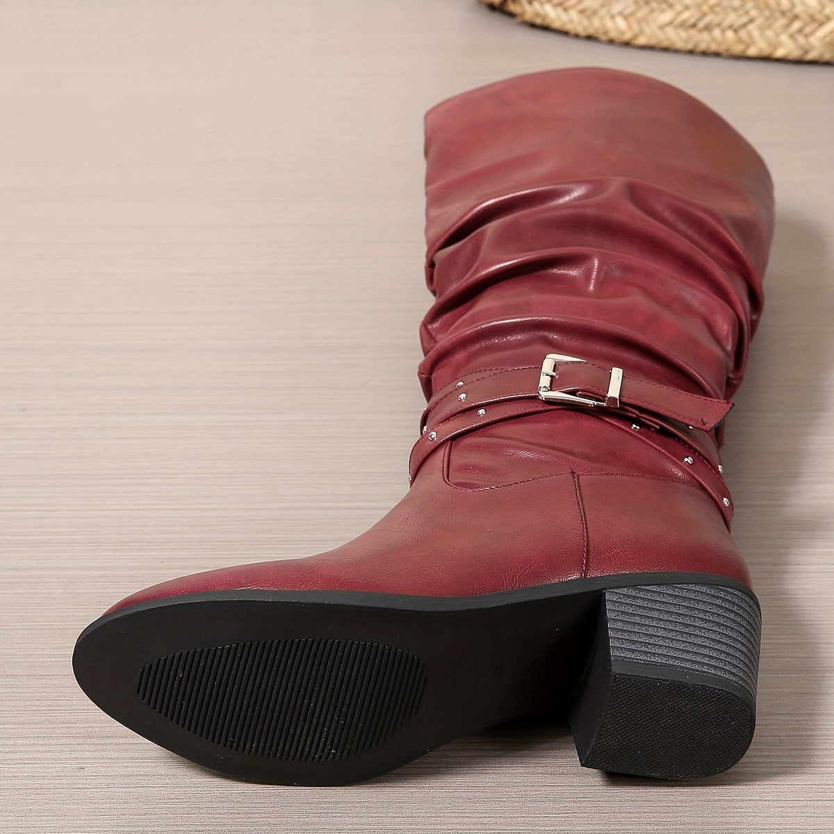 Emily | Women's Casual Knee High Boots with Buckle