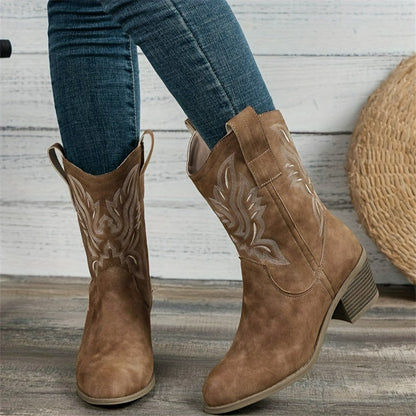 Sandra | Women's Wide Calf Western Cowboy Boots