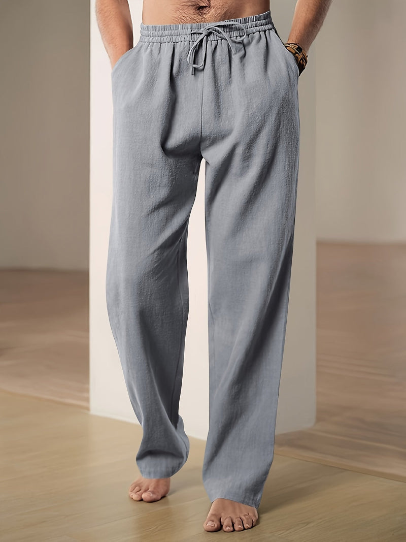 Aaron | Men’s relaxed pants with elastic waist and drawstring