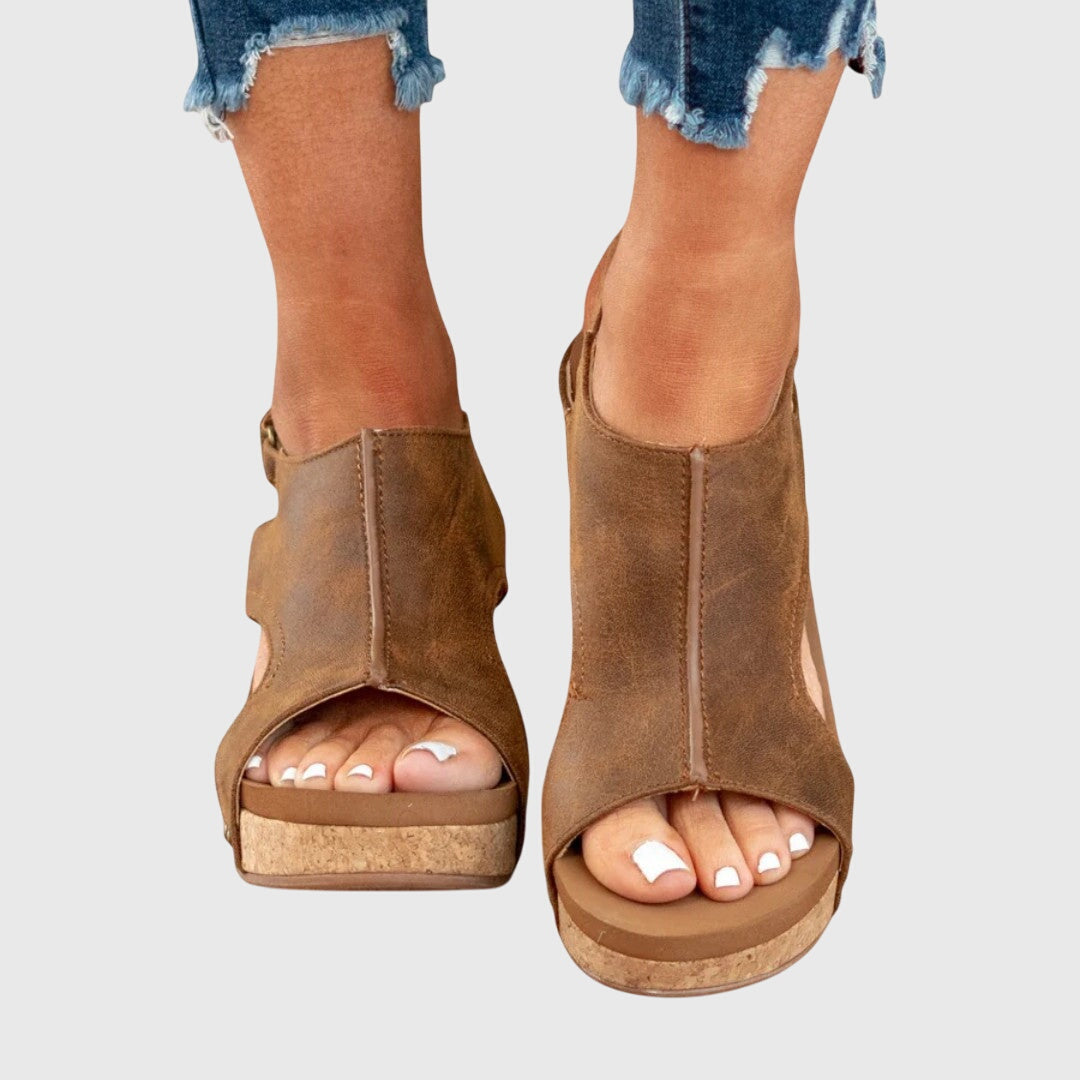 Calista | Women's orthopedic platform sandals with open toe
