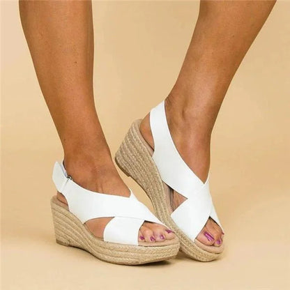 Thalassa | Women’s Adjustable Strap Wedge Sandals | Chic