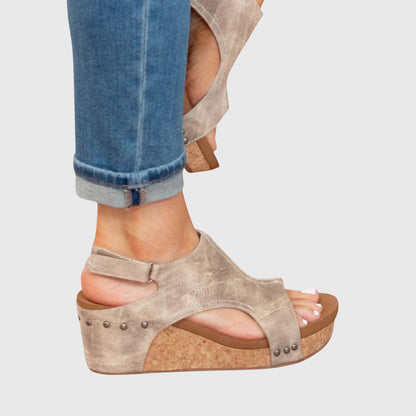 Calista | Women's orthopedic platform sandals with open toe