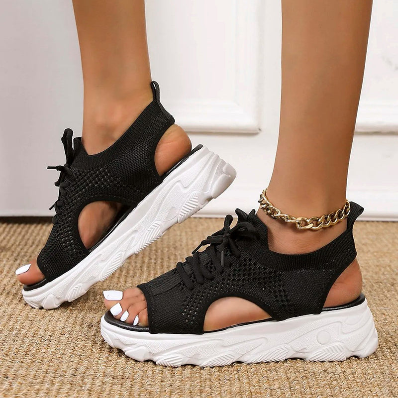 Alethea | Women’s Sporty Lace-Up Sandals with Adjustable Straps | Trendy