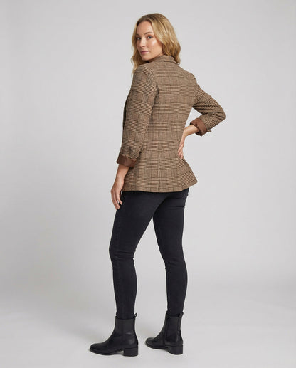 Elowyn | Women’s Checked Single-Breasted Blazer | Elegant