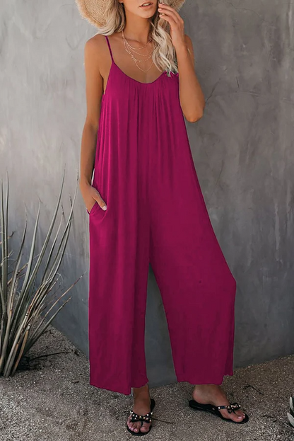 Lily | Women's Casual Wide Leg Summer Jumpsuit with Pockets