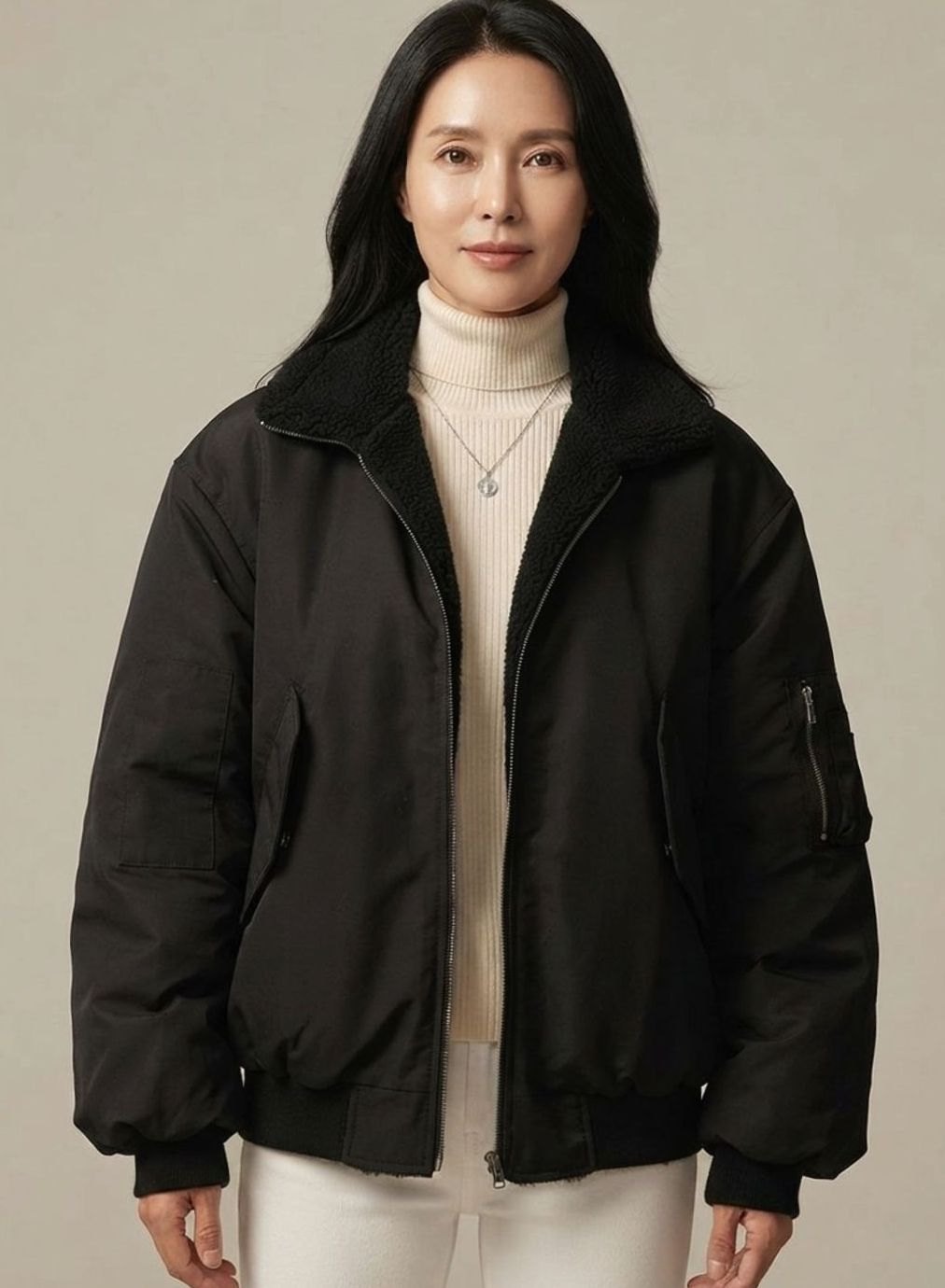 Sandra | Women's Reversible Bomber Jacket with Zipper