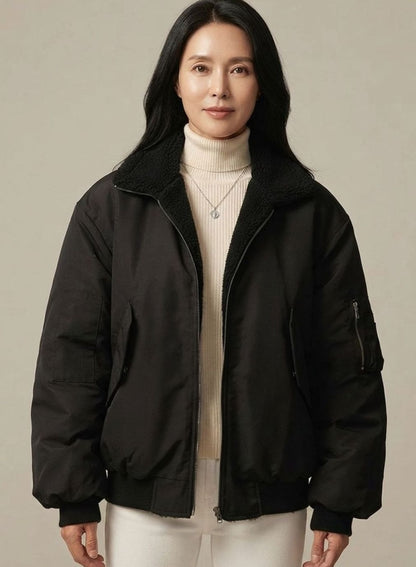 Sandra | Women's Reversible Bomber Jacket with Zipper