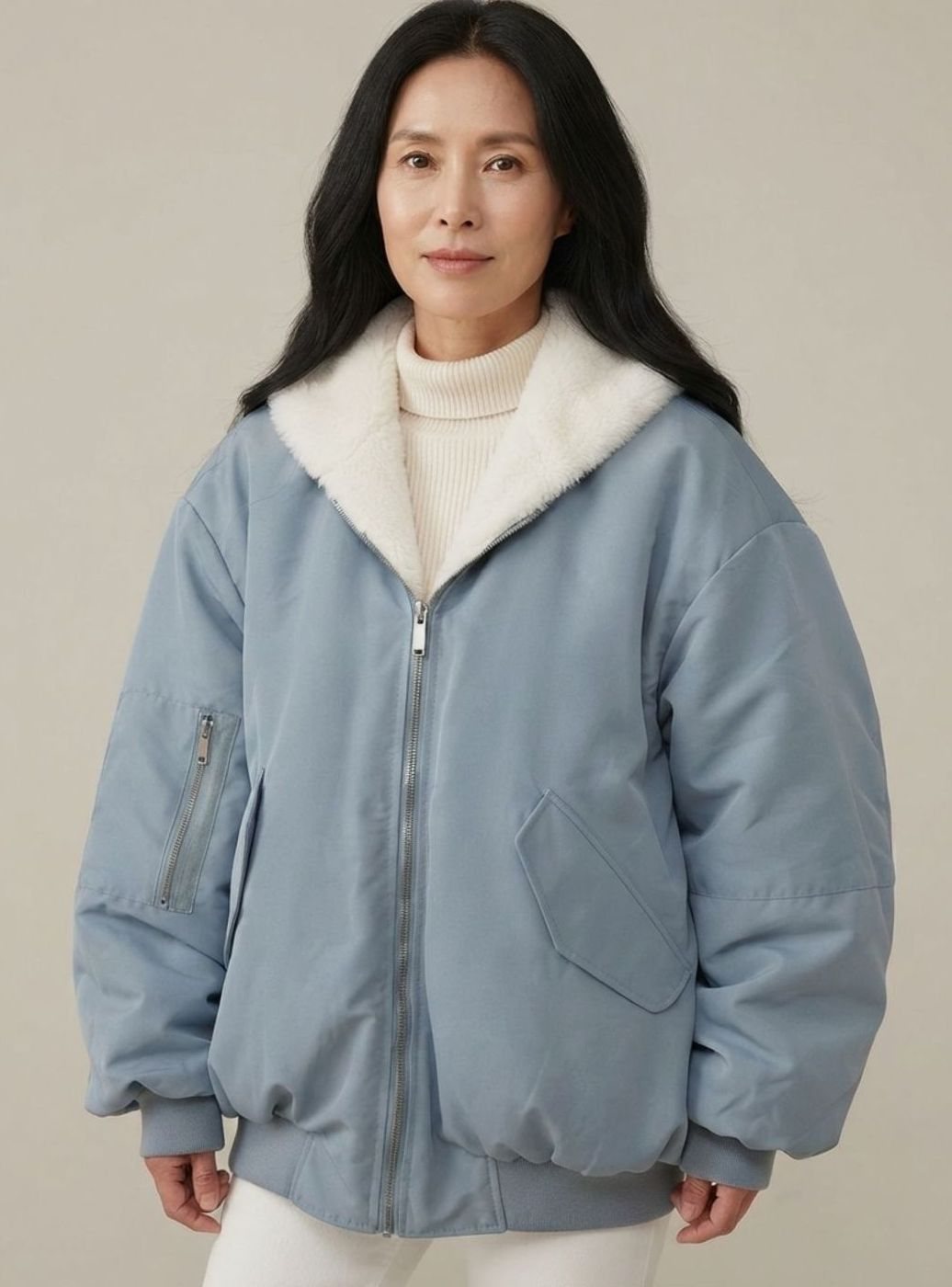 Sandra | Women's Reversible Bomber Jacket with Zipper