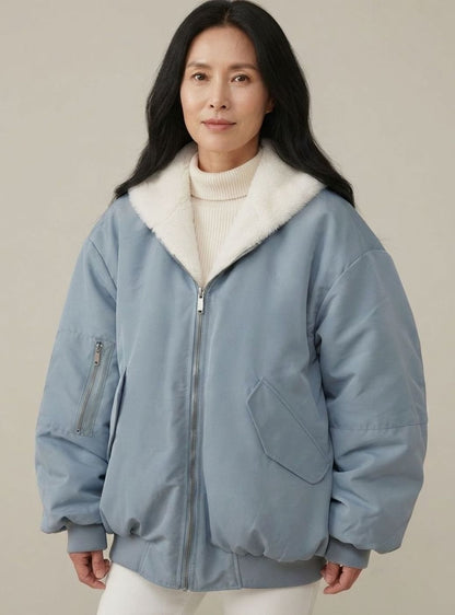 Sandra | Women's Reversible Bomber Jacket with Zipper