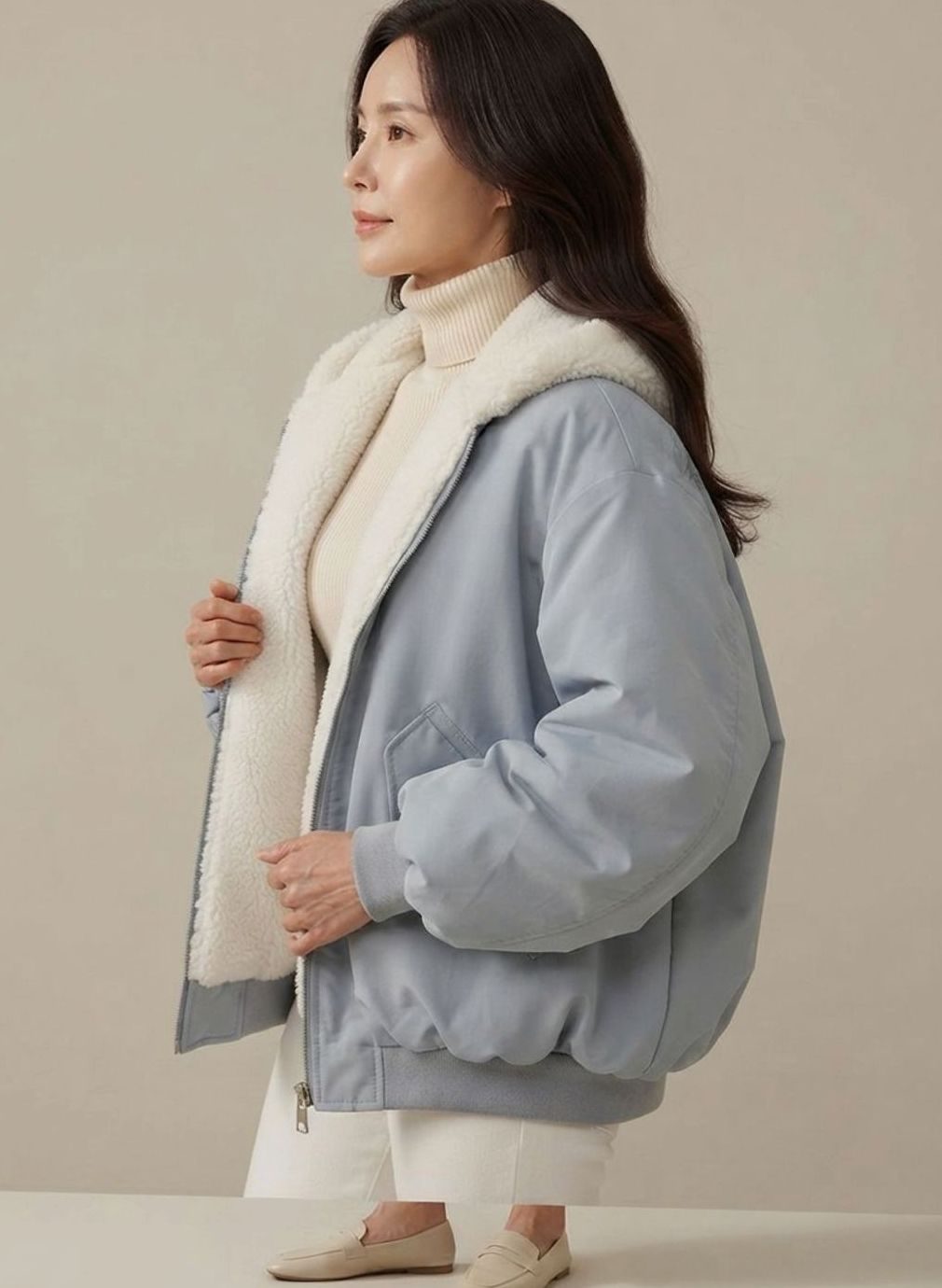 Sandra | Women's Reversible Bomber Jacket with Zipper