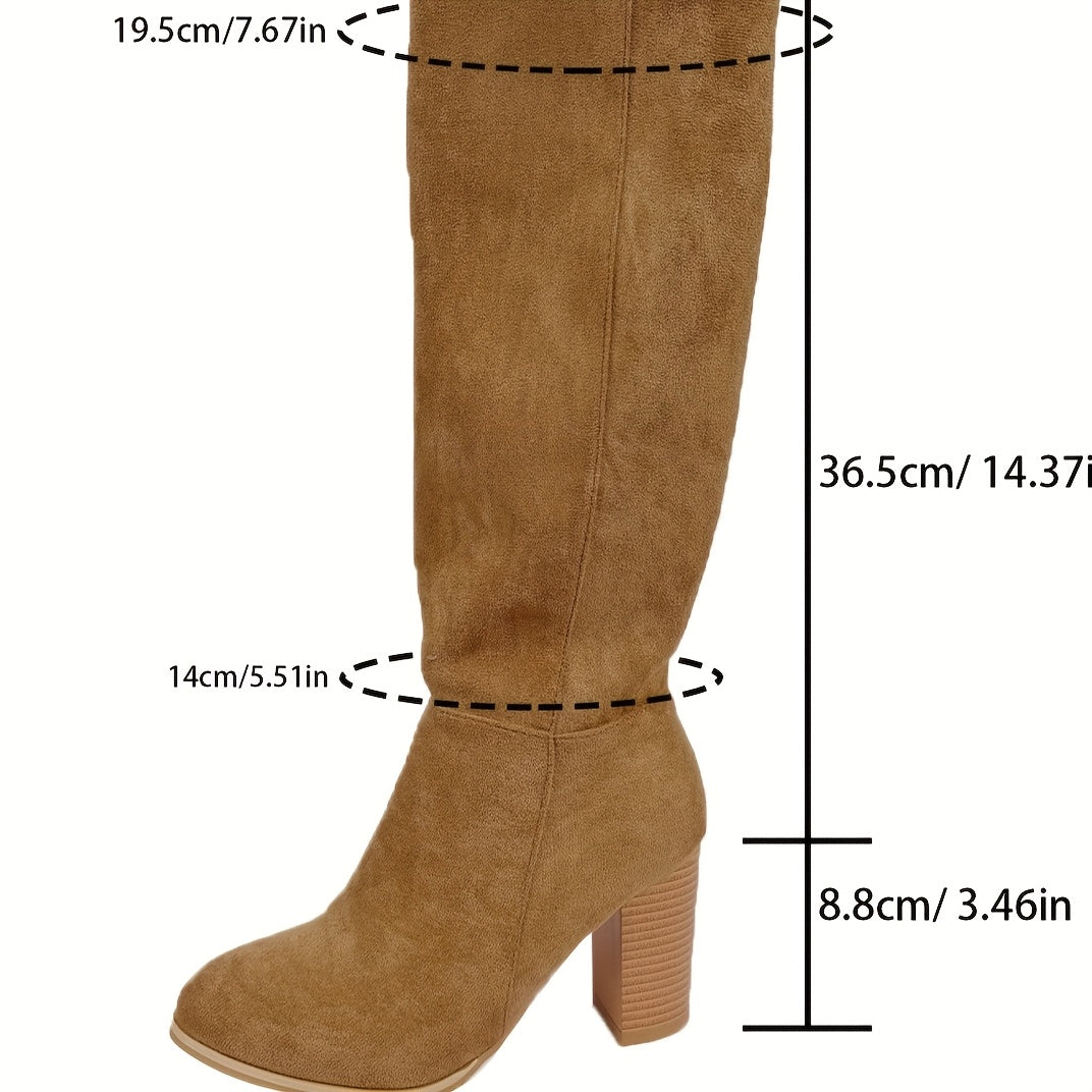 Amanda | Women's Block Heel Knee High Boots