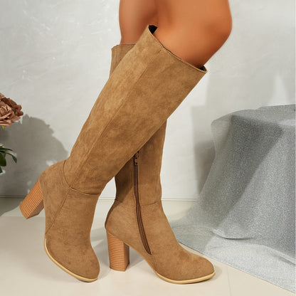 Amanda | Women's Block Heel Knee High Boots