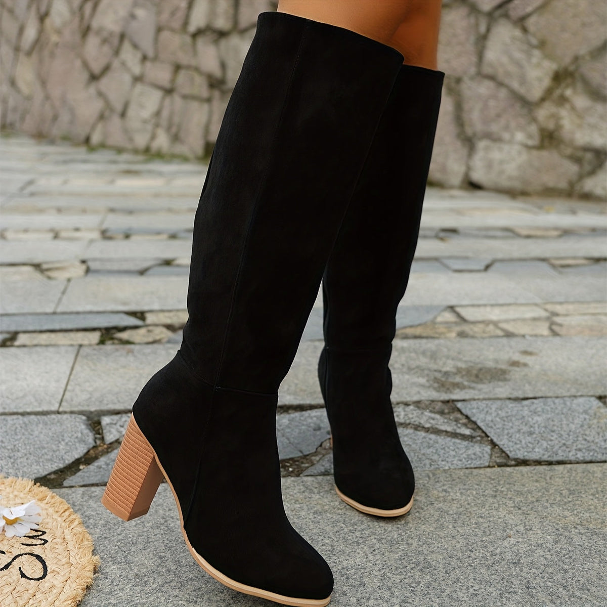 Amanda | Women's Block Heel Knee High Boots