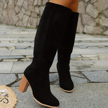 Amanda | Women's Block Heel Knee High Boots