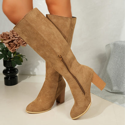 Amanda | Women's Block Heel Knee High Boots