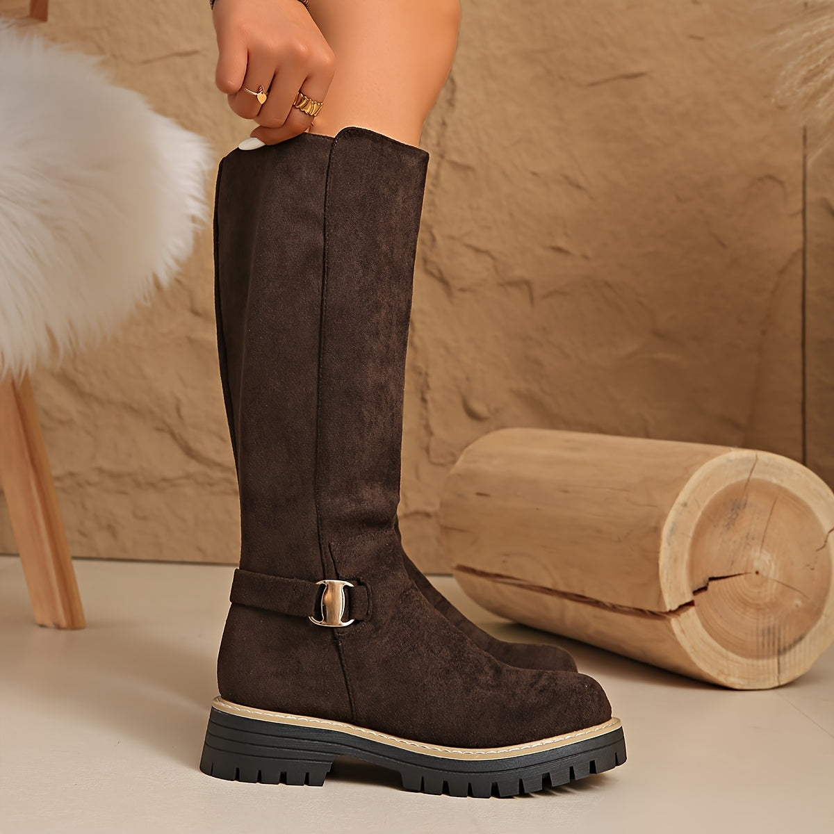 Carol | Women's Block Heel Knee High Boots