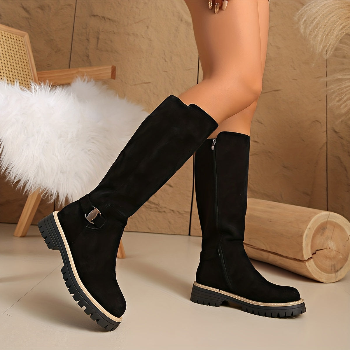 Carol | Women's Block Heel Knee High Boots