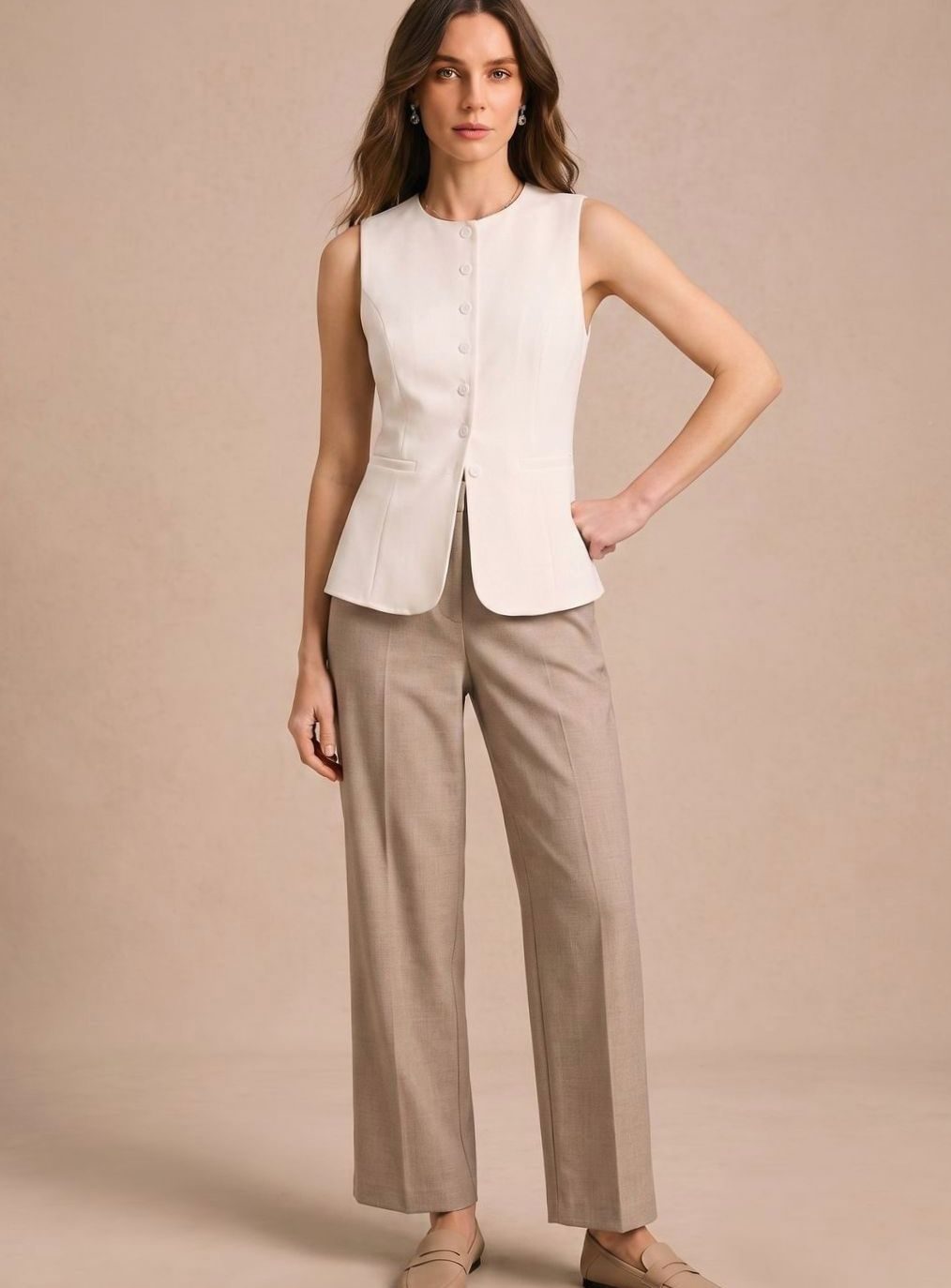 Jennifer | Women's Elegant Vest with Button Front