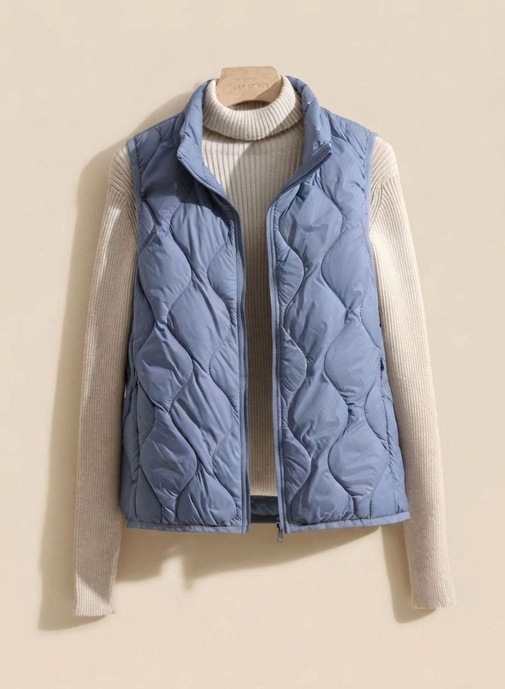 Mary | Women's Quilted Vest with Stand Collar