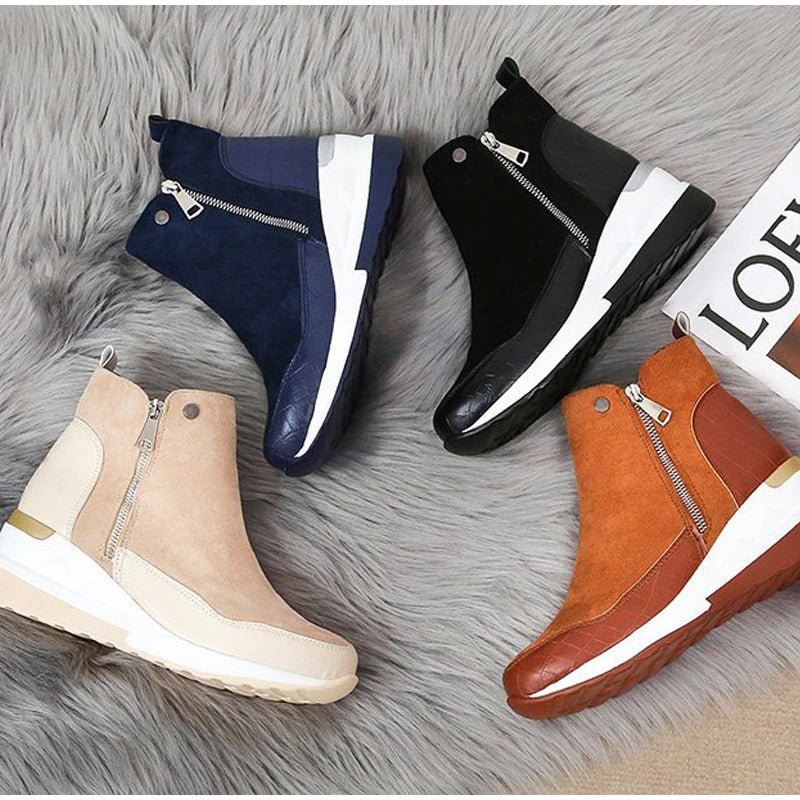Cynthia | Women's Elegant Ankle Boots with Side Zipper