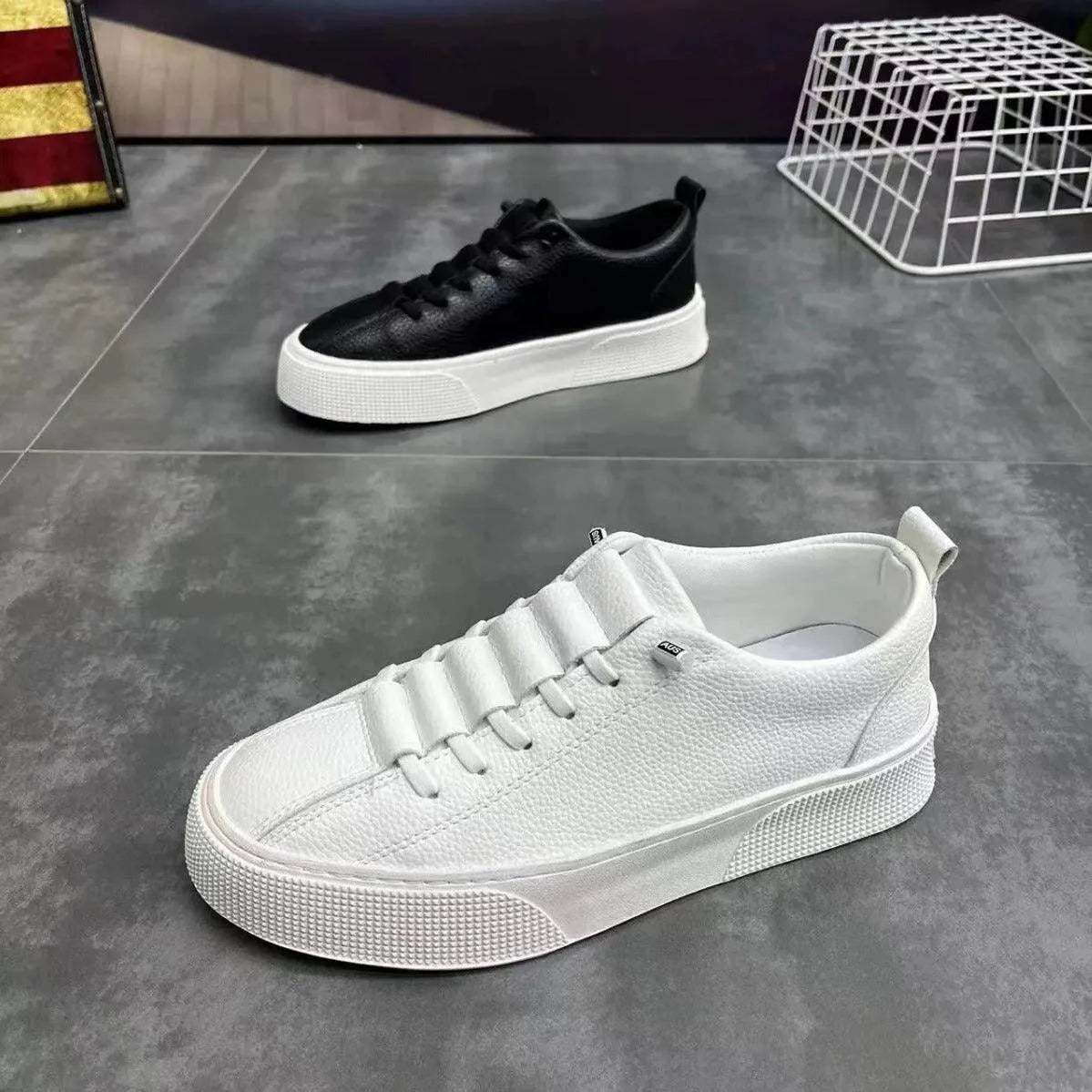Alexander | Men's Faux Leather Low Sneakers