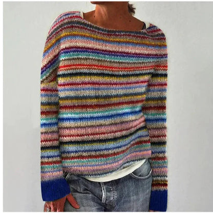 Patricia | Elegant Knit Sweater with Colorful Pattern