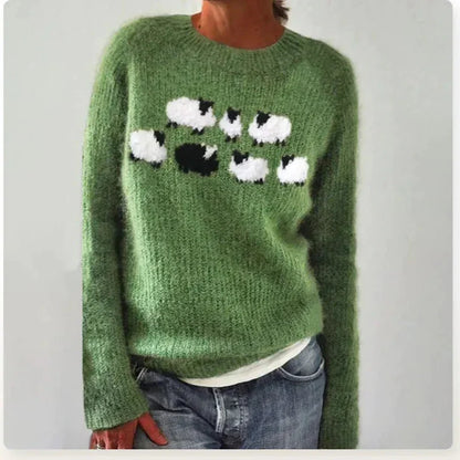 Patricia | Elegant Knit Sweater with Colorful Pattern