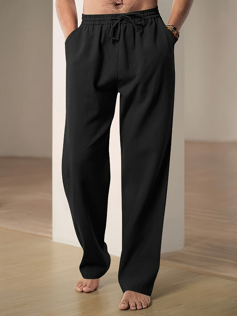 Aaron | Men’s relaxed pants with elastic waist and drawstring