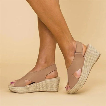 Thalassa | Women’s Adjustable Strap Wedge Sandals | Chic