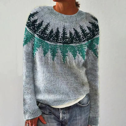 Patricia | Elegant Knit Sweater with Colorful Pattern