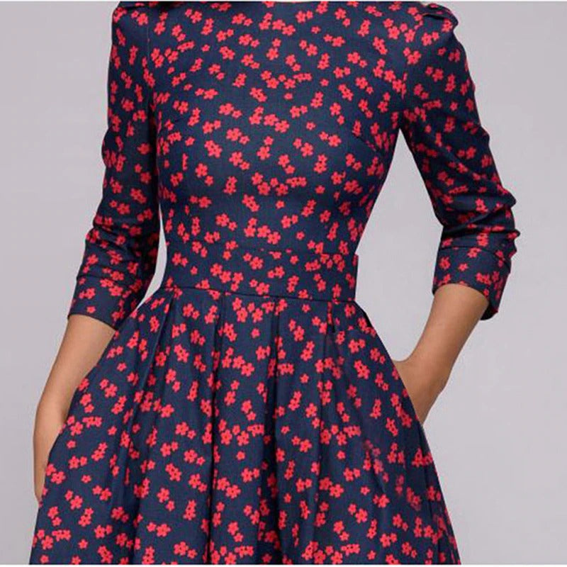 Leilani | Women’s Three-Quarter Sleeve Midi Dress | Elegant