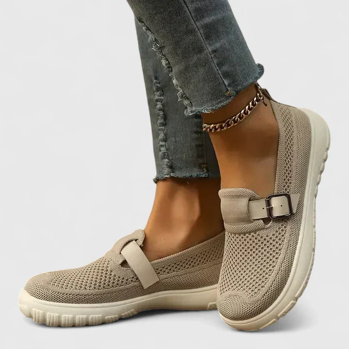 Delia | Women’s Spring Buckle Sneakers | Comfortable