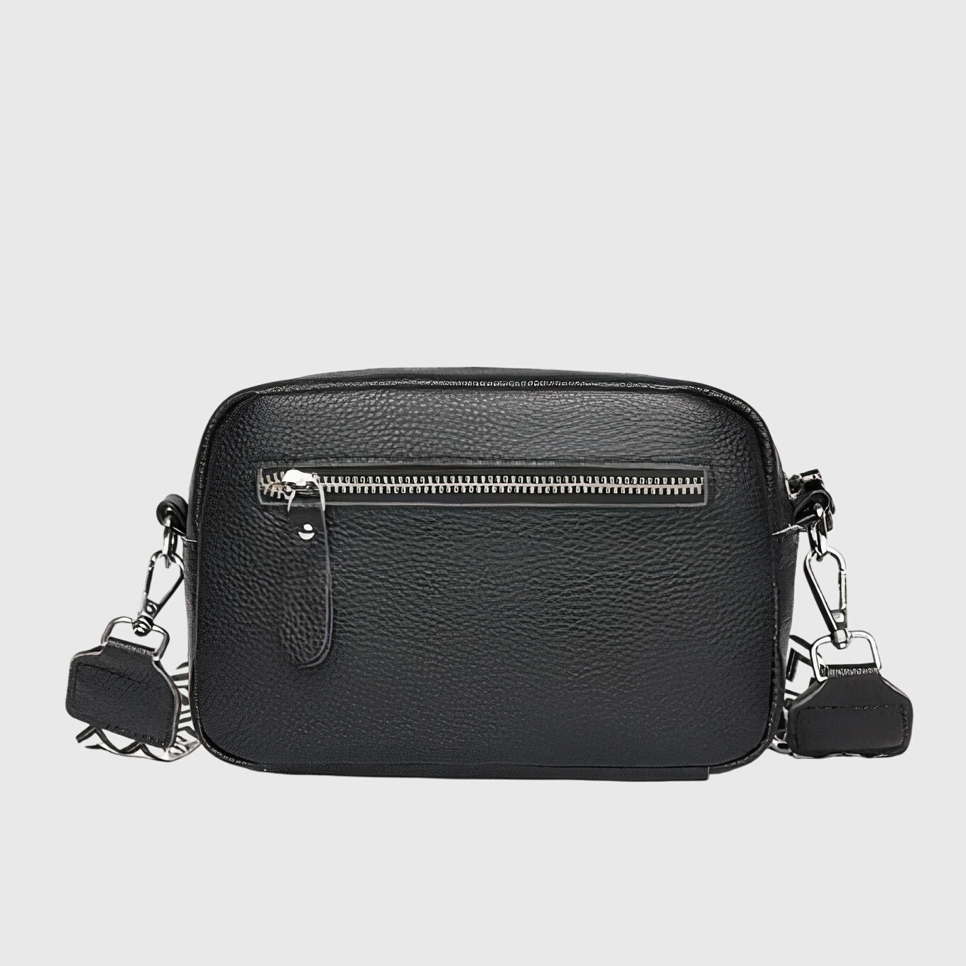 Alyssa | Women crossbody bag with patterned strap and zip closure