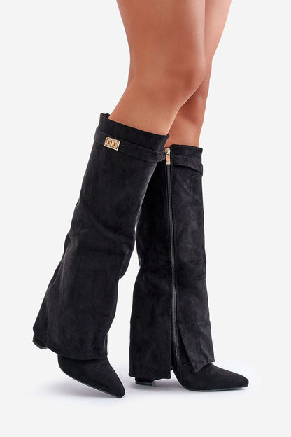 Evelyn | Chic Elegant Knee-high Boots with Buckle Strap