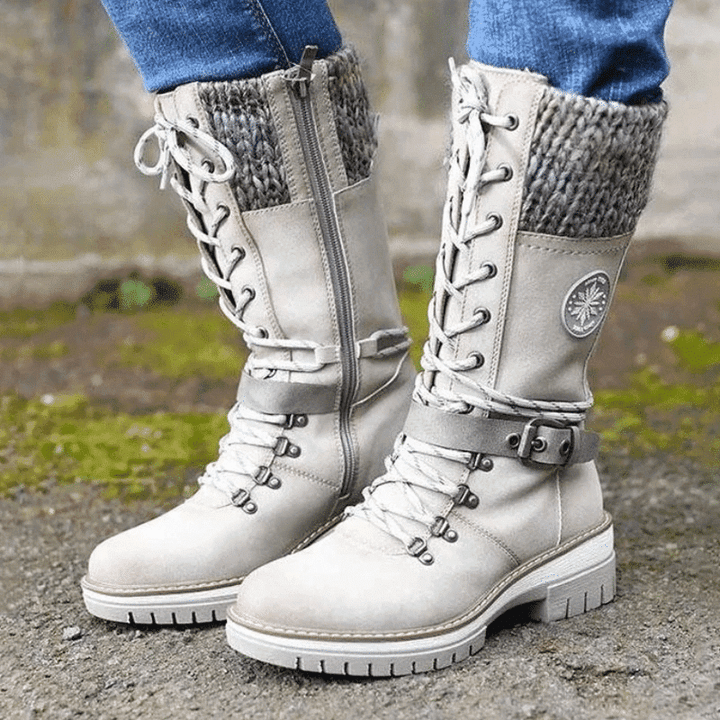 Sarah | Women's Lace-Up Mid-Calf Winter Boots