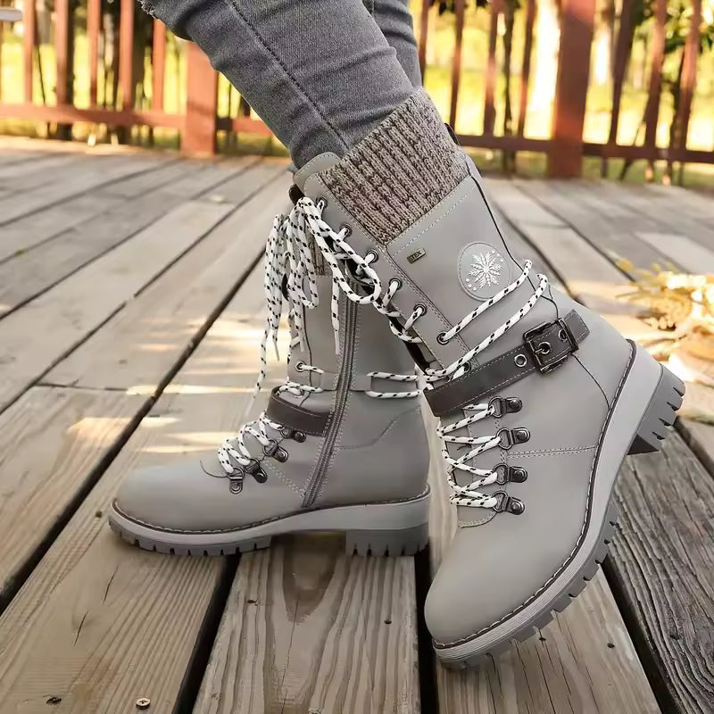 Sarah | Women's Lace-Up Mid-Calf Winter Boots