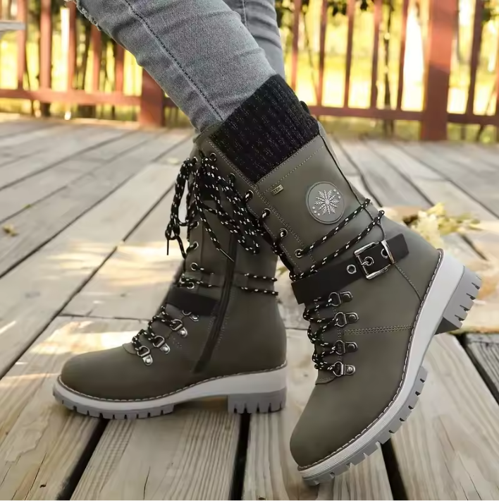 Sarah | Women's Lace-Up Mid-Calf Winter Boots