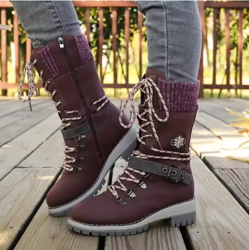 Sarah | Women's Lace-Up Mid-Calf Winter Boots
