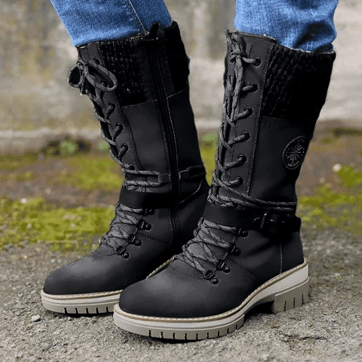 Sarah | Women's Lace-Up Mid-Calf Winter Boots
