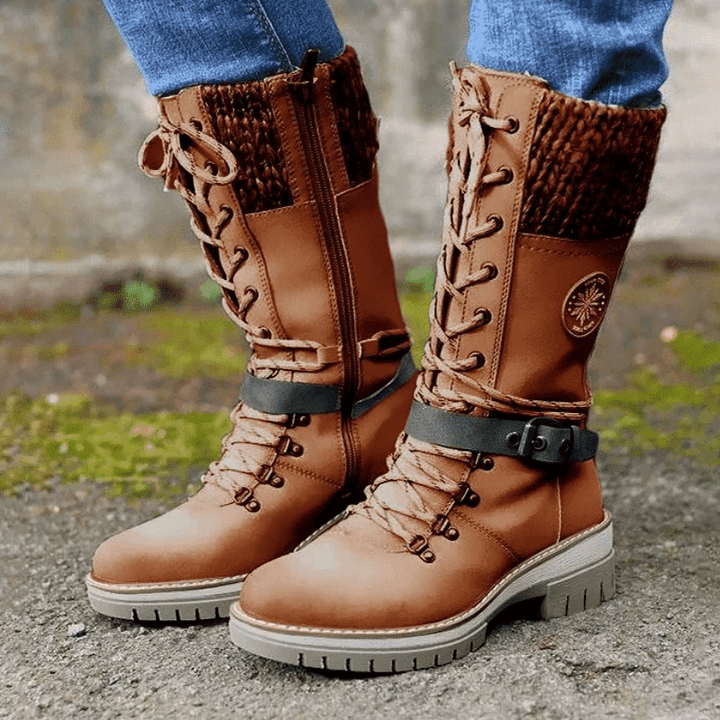 Sarah | Women's Lace-Up Mid-Calf Winter Boots