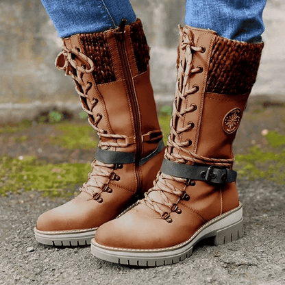 Sarah | Women's Lace-Up Mid-Calf Winter Boots