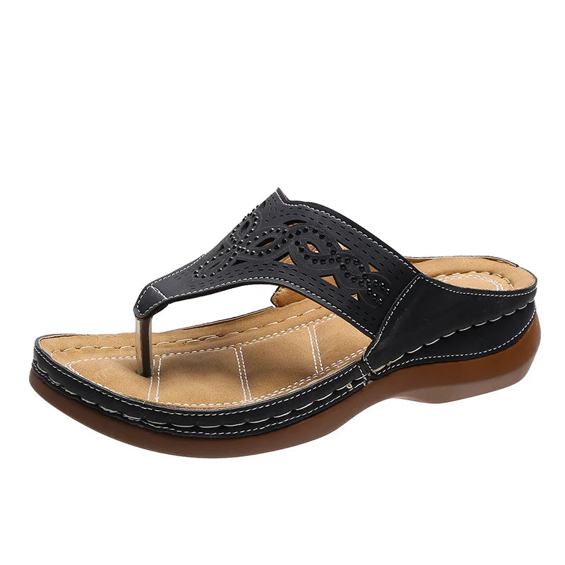 Talia | Orthopedic Toe Post Sandals with Cutout Detail